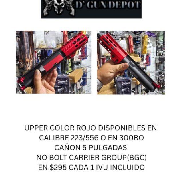 UPPER 5 PULGADAS ROJO CALIBRE 223/556 NO BGC COLOR ROJO