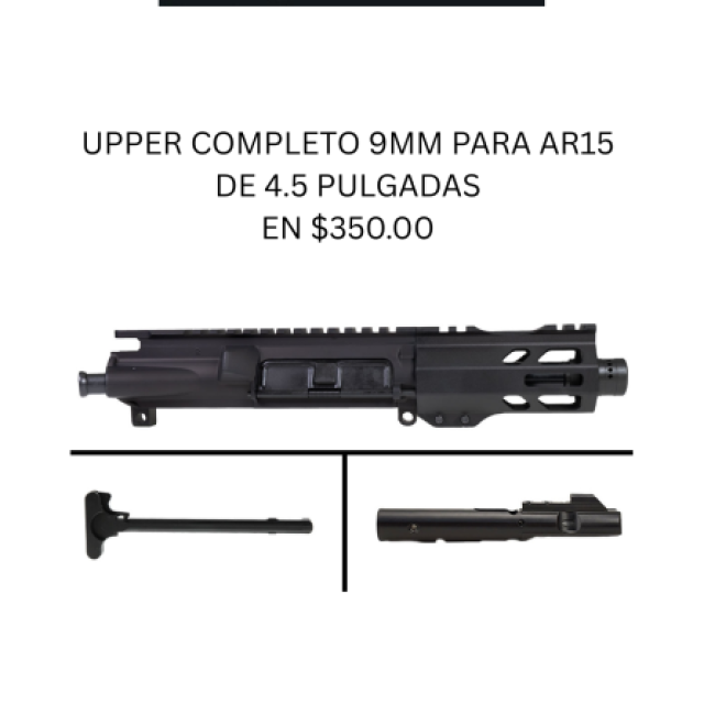 UPPER COMPLETO AR15 CALIBRE 9MM