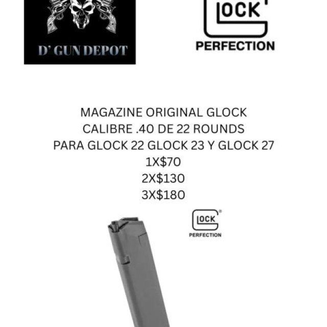 MAGAZINE ORIGINAL GLOCK DE 22 ROUNDS .40