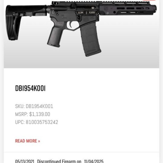 Diamond Back : DB15 Pistol