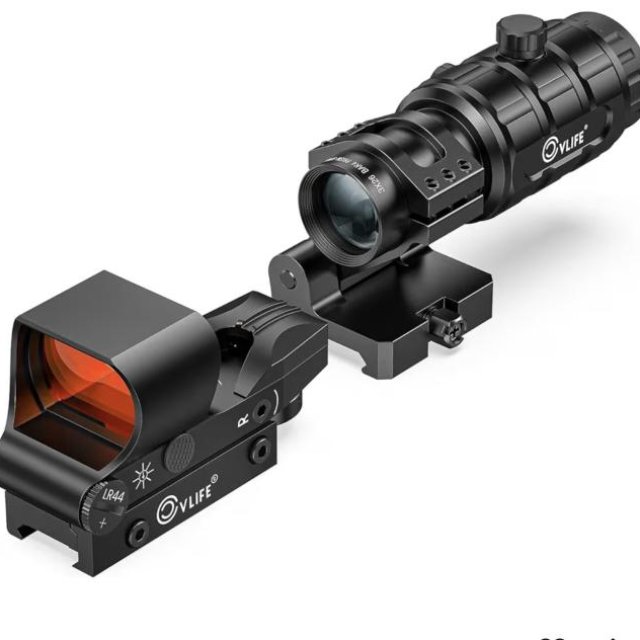 Mira de punto rojo con magnificador x3 CVLIFE nueva nunca abierta ni usada