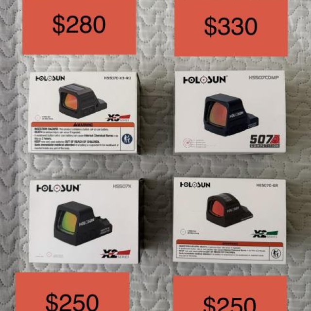 Holosun 507x3,x2 y 507Comp &507k