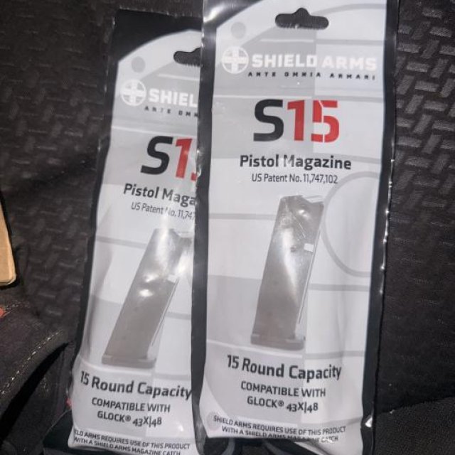 Magazines 15 round Glock 43x nuevos