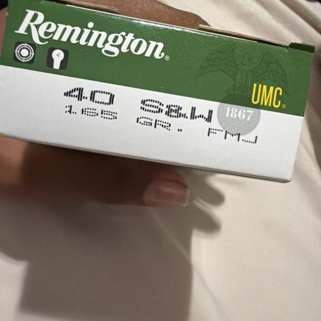 Munición .40 s&w 165 gr. Fmj