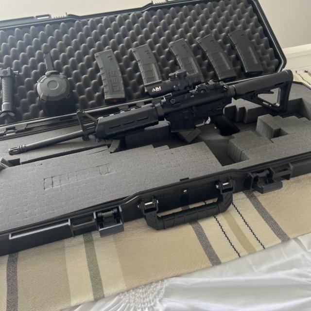 AR15 Black Rain Ordnance/AIM Sports Scope/Plano Case