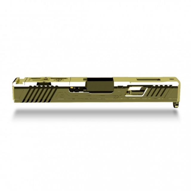 Cross armory slider para Glock 19 todas las generaciones dorado y plateado