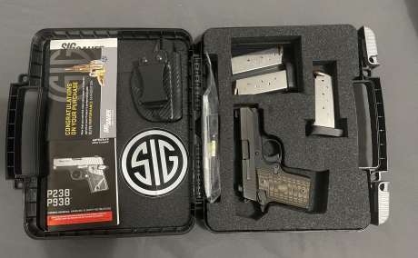 SigSauer microcompact 9mm P938 original super nueva con 3 peines, estuche original , baqueta, etc., Armas de fuego en PR