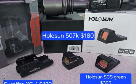 Holosun SCS, 507k, Surefire XC-1, M93, Venta de Armas de fuego en PR