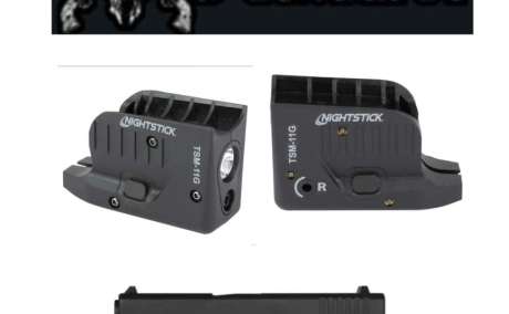 Linterna para Glock 42/43/43X(NO MOS)/48 con batería recargable y con laser verde , Venta de Armas de fuego en PR