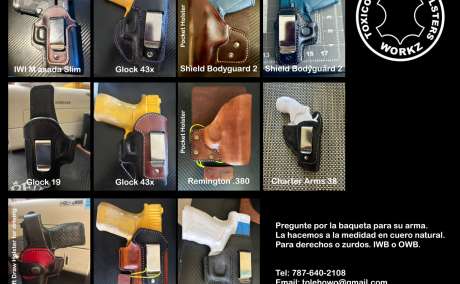 Baquetas de Cuero Natural a la Medida , Venta de Armas de fuego en PR