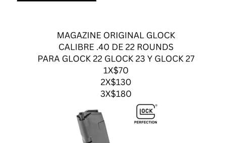 MAGAZINE ORIGINAL GLOCK DE 22 ROUNDS .40 , Venta de Armas de fuego en PR