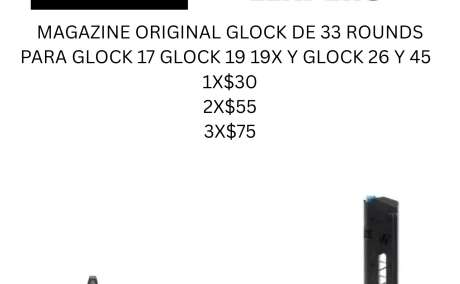 MAGAZINE MARCA UTG LEAPERS DE 33 ROUNDS 9MM PARA GLOCK , Venta de Armas de fuego en PR