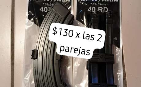 DOS PAREJAS MAGAZINES AK47 DE 40ROUNDS $130, Venta de Armas de fuego en PR