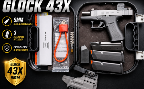 Glock 43X / Red dot/ mira Tritium /T1 holster, Armas de fuego en PR