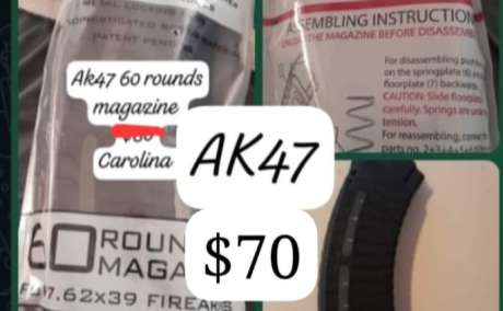 MAGAZINES  AK47 DE 60ROUNDS , Venta de Armas de fuego en PR