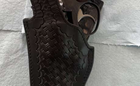 SAFARILAND BASKETWEAVE LEATHER HOLSTER LH (ZURDA) PYTHON / GP100 4" , Venta de Armas de fuego en PR