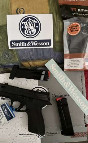Ready para el porte oculto cheque lo que hay para la venta *** SMITH AND WESSON M&P SHIELD X PERFORMECE CENTER PORTIADA POR LOS LATERALES CAÑON TRENZADO Y  COMPENSADA 💯🆕🆕 ***TAMBIÉN HAY MUCHOS ACCESORIOS EN LA INFORMACION PRECIOS Y DETALLES, Venta de Armas de fuego en PR