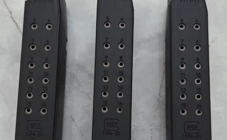 3 Glock oem 15 round magazine 9mm, Venta de Armas de fuego en PR