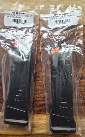 Mags 15rds con ext +3 glock store 43x/48, Venta de Armas de fuego en PR