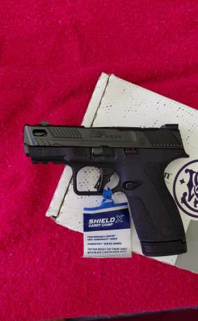 M&P SHIELD X PERFORMENCE CENTER CARRY COMPENSADA🔛$565***ACCESORIOS **MIRAS Y HOLSTER** TODO DETALLE Y PRECIOS EN LA INF., Venta de Armas de fuego en PR