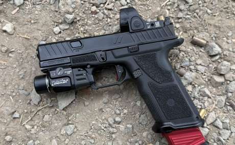 zev-technology-oz9c-hyper-comp-v2-elite-nueva-sin-detalle-con-red-dot-trijicon-sro-linterna-y-baqueta-side-car-apx, Armas de fuego en PR