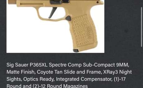 Sig Sauer P365 Spectre Comp, Venta de Armas de fuego en PR